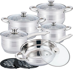Herzberg Cooking Herzberg 12-Delige Roestvrijstalen Kookgerei