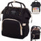 Herzberg HG-03190: Multifunction Mommy Diaper and Baby Bottle Bag - Black