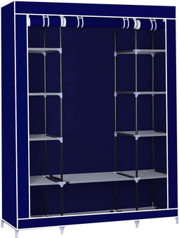 Herzberg HG-8009: Storage Wardrobe - Large Blue