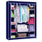 Herzberg HG-8009: Storage Wardrobe - Large Blue