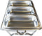 Herzberg HG-8022-3: RVS Chafing Dish - 3 Stuks 1/3e Voedselpan