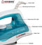 Herzberg HG-8038: 1400W Stoomstrijkijzer - Turquoise