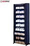 Herzberg HG-8076: Organisator Voor Kleine Schoenenrek Met 9 Niveaus Blauw