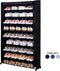 Herzberg HG-8077: 9-Tier Shoe Rack Organizer Black