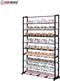 Herzberg HG-8077: 9-Tier Shoe Rack Organizer Black