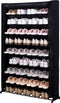 Herzberg HG-8077: 9-Tier Shoe Rack Organizer Black