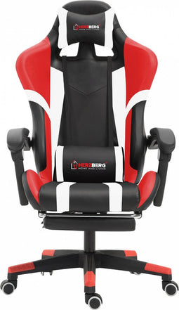 Herzberg HG-8083: Driekleurige Gaming- En Bureaustoel Met Lineair Accent Groen