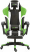 Herzberg HG-8083: Tri-color Gaming and Office Chair with Linear Accent Green