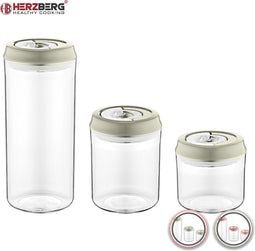 Herzberg HG-CK785: Vacuüm-voorraadpotenset Grijs