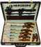 Herzberg HG-K25LB: 25 Pieces Knife and Cutlery Set with Attache Case