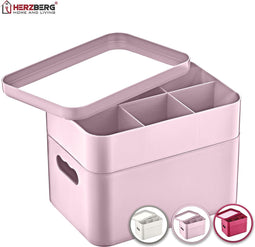 Herzberg HG-OKY676: 2 Layer Multipurpose Organizer Box Purple