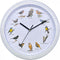 Herzberg Home & Living Herzberg Hg-03725: Europese Zangvogel Klok - Wit