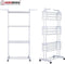 Herzberg Home & Living Herzberg Hg-8034Wht: Moving Clothes Rack - Wit