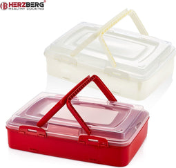 Herzberg Single-Tier Takeaway Pastry Carrying Box Ivory