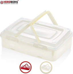 Herzberg Single-Tier Takeaway Pastry Carrying Box Red