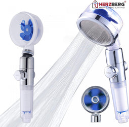 Herzberg Turbo-oplader douchekop Blauw