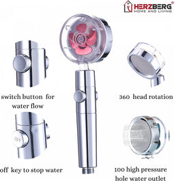 Herzberg Turbocharger Douchekop Roze