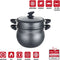 Herzog Hr-2006 : Pot À Couscous Enduit De Pierre Noire - 5L