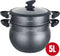Herzog Hr-2006 : Pot À Couscous Enduit De Pierre Noire - 5L