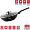 Herzog Hr-2617: Wok Van 28Cm Met Marmercoating En Glazen Deksel Met Aromaknop