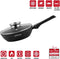 Herzog Hr-3612: 32Cm Met Marmer Gecoate Frituurpan Met Aromaknop En Afneembaar Handvat