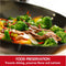 Herzog Hr-3617: Wok Van 28 Cm Met Marmercoating, Deksel Met Aromaknop En Afneembaar Handvat