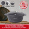 Herzog Hr-5212: 44Cm Marmeren Braadpan Met Aromaknop - 25L