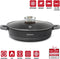 Herzog Hr-5213: 32Cm, Met Marmer Gecoate Ondiepe Braadpan Met Aromaknop - 6.1L