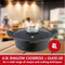 Herzog Hr-5220: 28Cm Diamant Design Marmeren Gecoate Ondiepe Braadpan Met Aromaknop - 4L