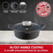 Herzog Hr-5220: 28Cm Diamant Design Marmeren Gecoate Ondiepe Braadpan Met Aromaknop - 4L