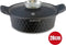 Herzog Hr-5220: 28Cm Diamant Design Marmeren Gecoate Ondiepe Braadpan Met Aromaknop - 4L