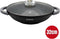 Herzog Hr-5229: Wok Van 32Cm Met Marmercoating En Aromaknop Van Glazen Deksel - 4.3L