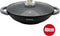 Herzog Hr-5231: Wok Van 40Cm Met Marmercoating En Aromaknop Van Glazen Deksel - 8.5L