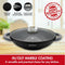 Herzog Hr-5231: Wok Van 40Cm Met Marmercoating En Aromaknop Van Glazen Deksel - 8.5L