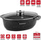 Herzog Hr-5232: 38Cm Marmeren Braadpan Met Glazen Deksel, Aromaknop - 8.4L
