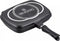 Herzog HR-DP34M - Die Casting Dubbele Grill Pan 34cm Zwart