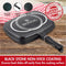 Herzog HR-DP34M - Die Casting Dubbele Grill Pan 34cm Zwart