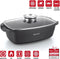 Herzog Hr-Ros34M: Gegoten Steengecoate Braadpan Van 34Cm Met Aromaknop Van Glazen Deksel