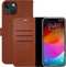 Valenta iPhone 15 - Book Case - Handgemaakt leer - Bruin