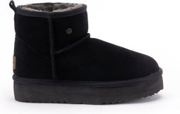 Warmbat Wallaby - Enkellaarzen - Suède - Zwart - Maat 41