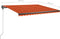 vidaXL - Luifel - handmatig - uittrekbaar - met - LED - 450x350 - cm - oranje - en - bruin