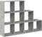vidaXL - Kamerscherm - / - boekenkast - 3-laags - 137,5x29x103,5 - cm - hout - grijs