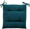 Hespéride Korai Stoelkussen met lintjes - Waterafstotend - Afneembare hoes - 4 knopen - 40x40cm - Eendblauw