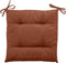 Hespéride Korai Stoelkussen met lintjes - Waterafstotend - Afneembare hoes - 4 knopen - 40x40cm - Terracotta