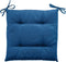 Hespéride Korai Stoelkussen met lintjes - Waterafstotend - Afneembare hoes - 40x40cm - Indigo