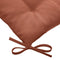 Hespéride Korai Stoelkussen met lintjes - Waterafstotend - Afneembare hoes - 4 knopen - 40x40cm - Terracotta