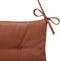 Hespéride Korai Stoelkussen met lintjes - Waterafstotend - Afneembare hoes - 4 knopen - 40x40cm - Terracotta