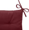 Hespéride Korai Stoelkussen met lintjes - Waterafstotend - Afneembare hoes - 4 knopen - 40x40cm - Bordeaux