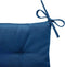 Hespéride Korai Stoelkussen met lintjes - Waterafstotend - Afneembare hoes - 40x40cm - Indigo
