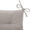 Hespéride Korai Stoelkussen met lintjes - Waterafstotend - Afneembare hoes - 4 knopen - 40x40cm - Taupe
